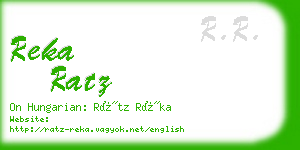 reka ratz business card